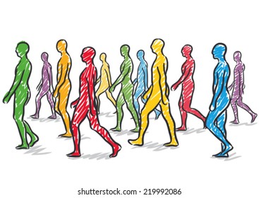 people walking