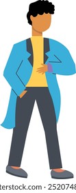 People Walking in Autumn Illustration in Cartoon Design Concept. Vector Character
