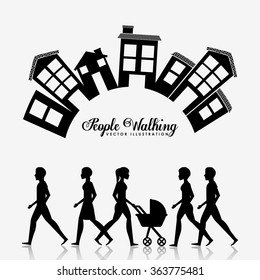 people walking design 