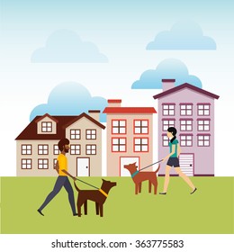 people walking design 