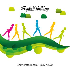 people walking design 
