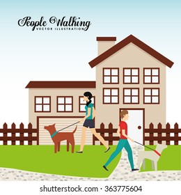 people walking design 