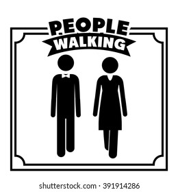 people walking design 