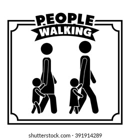 people walking design 