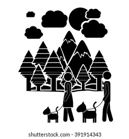 people walking design 