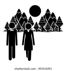people walking design 