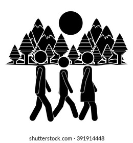 people walking design 