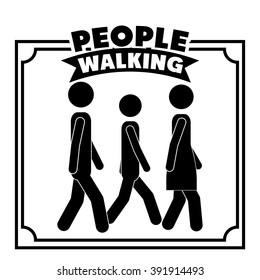 people walking design 