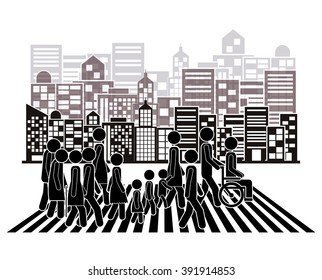 people walking design 