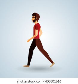 Diseño de caminata de personas 