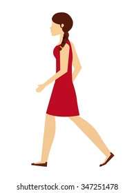 people walking design, vector illustration eps10 graphic 