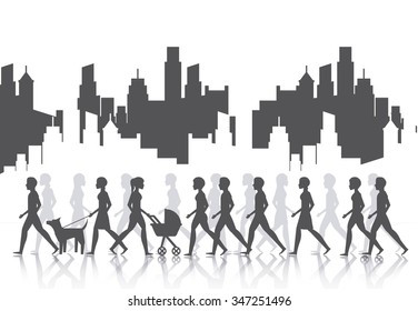 people walking design, vector illustration eps10 graphic 