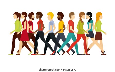 people walking design, vector illustration eps10 graphic 