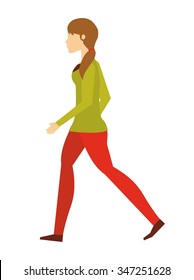 people walking design, vector illustration eps10 graphic 