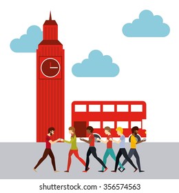 people walking design, vector illustration eps10 graphic 