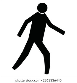 diseño del logotipo de la ilustración del vector de marcha de personas