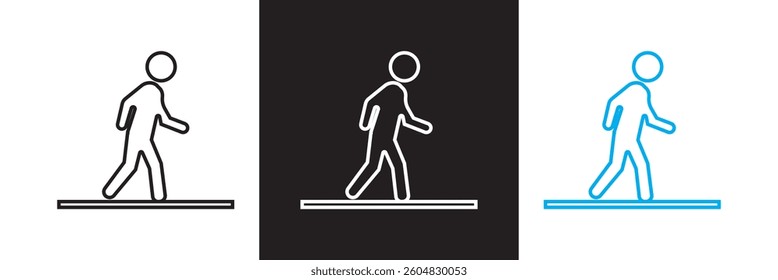 People walking icon. Vector illustration. isolated on white and black background. EPS 10