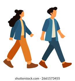Personas Ilustración para caminar Diseño plano