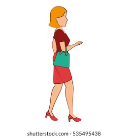 people walking isolated icon