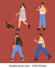  Gente caminando fuera y yendo a lugares