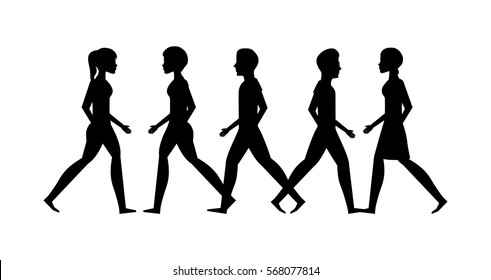 people walking over white background. vector illustration