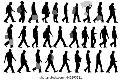People walking silhouettes - Vector