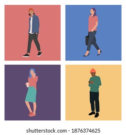 People walking style illustration 1