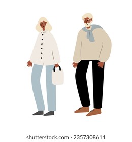 people walking at summer market illustration, Flat style vector images clipart, person, man, woman, male, boy, kid, child, old, elderly, young, muslim, black, family, couple, Diversity, dog. 
