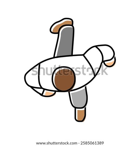 people walking top view color icon vector. people walking top view sign. isolated symbol illustration