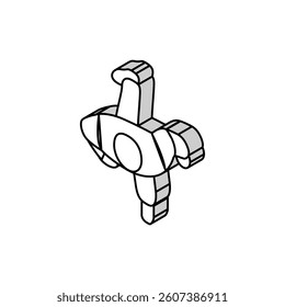 people walking top view isometric icon vector. people walking top view sign. isolated symbol illustration