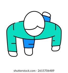 people walking top view line icon vector. people walking top view sign. isolated symbol illustration