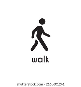 people walking vector icon logo design template