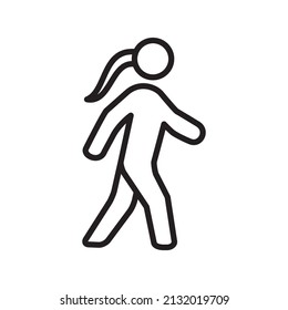People Walk,Run Icon Logo Design Vector Template Illustration