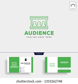 people watch movie performance show simple logo template vector illustration