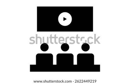 People Watching TV Icon Vector Illustration Design