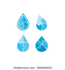 people Water care logo vector icon illustration design 