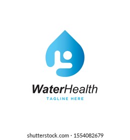 People with water logo design vector template