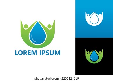 People water logo template design vector