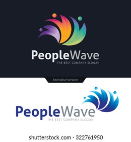 People Wave Vector Logo Template