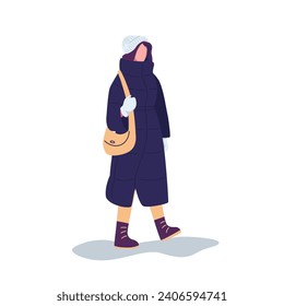 People wear fashion winter clothes set vecctor design