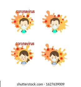 People Are Wearing Antivirus Vector