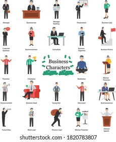 People wearing face visor protecting themselves from the virus illustration, Coronavirus pandemic influencing business character Vector Icon Set, Cartoon wearing face shield different poses Design Set