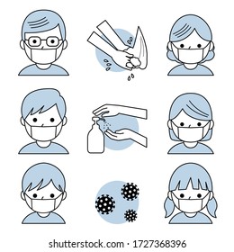 people wearing mask to prevent infection