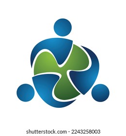 people web consult group logo template