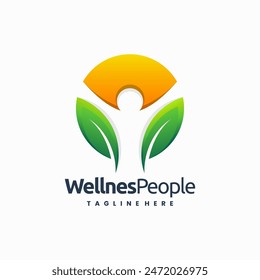 people wellness logo template, people logo