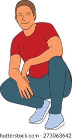 Personas mientras hace vacaciones o ilustración de vacaciones