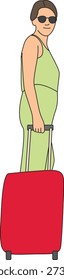 Personas mientras hace vacaciones o ilustración de vacaciones