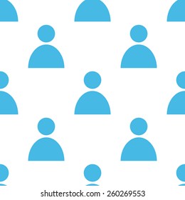 People white and blue seamless pattern for web design. Vector symbol