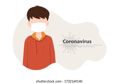 People who are in anxiety and fear because of the corona virus. Wuhan corona virus illustration. Wuhan pneumonia illustration.
