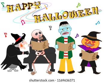 People who disguise itself by Halloween, and enjoy music.
